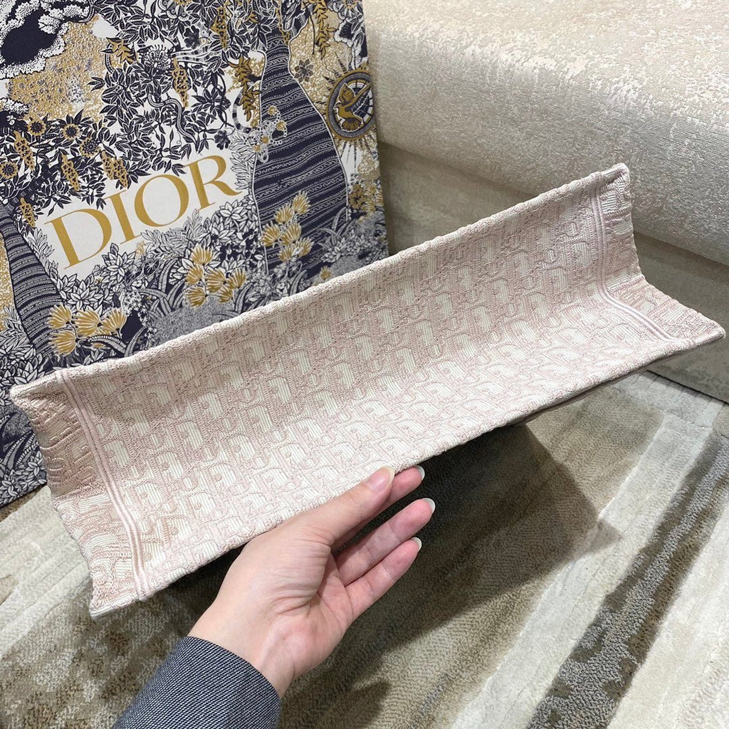 Christina Dior Book Tote Bag 42cm Light Pink