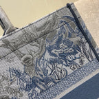 Christina Dior Book Tote Bag 42cm Blue