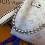Louis Vuitton Bella Bucket Bag 22cm Mahina Calfskin Leather Spring/Summer Collection M57855 Light Blue