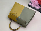 Hermes Kelly 28 Sellier Epsom Bag Grey/Yellow For Women, Women’s Handbags, Shoulder Bags 11in/28cm
