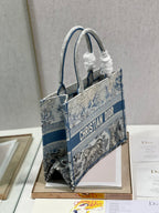 Christina Dior Medium Book Tote Bag 36cm Blue