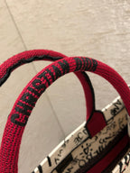 Christian Dior Red Mini Book Tote 36cm