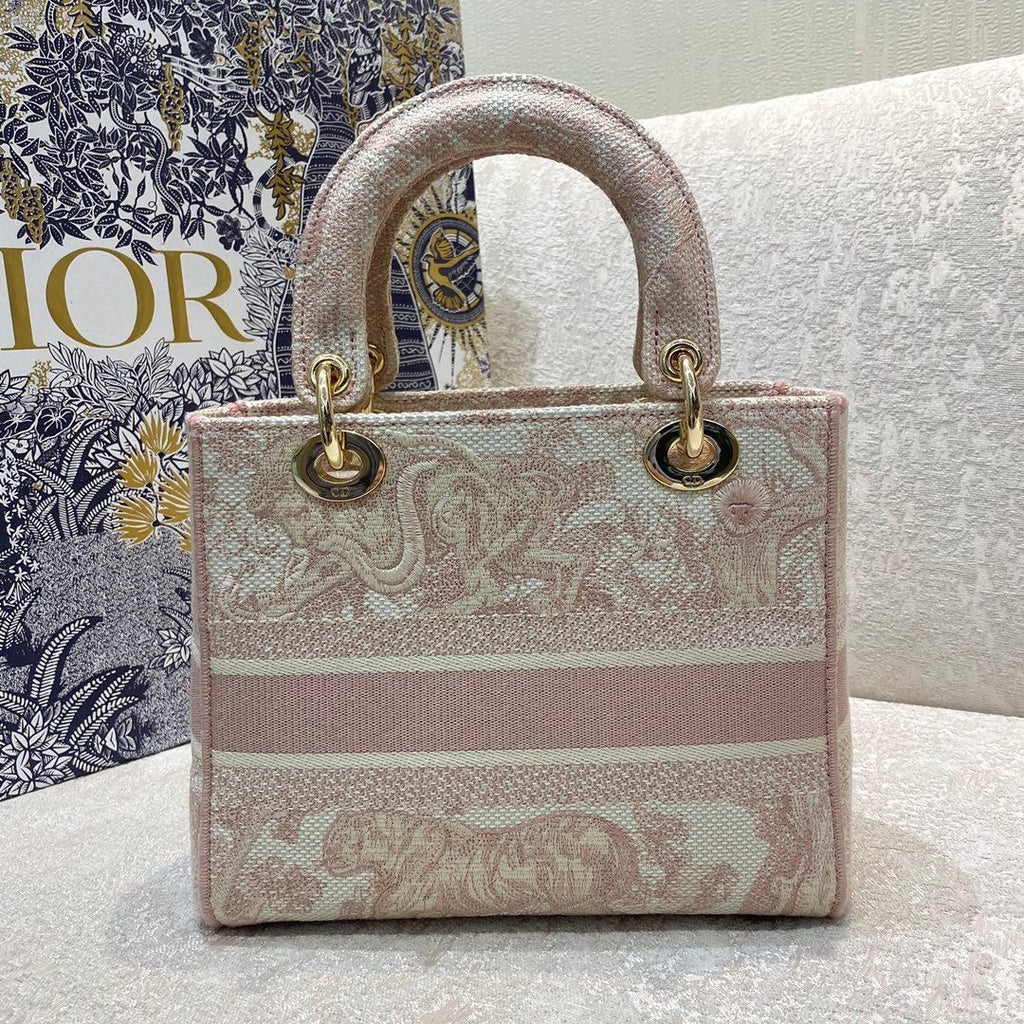 Christian Dior Medium Lady D-Lite Bag 24cm Pink