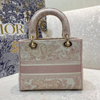 Christian Dior Medium Lady D-Lite Bag 24cm Pink