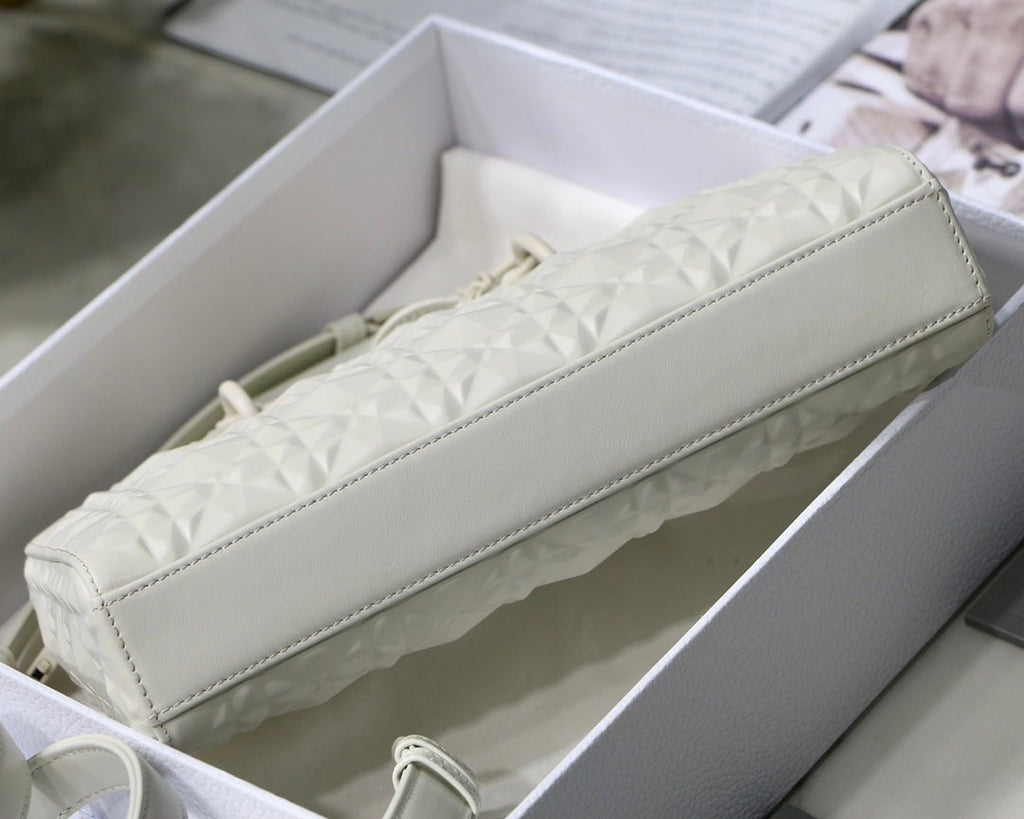 Christian Dior Lady D-Joy Bag 26cm White