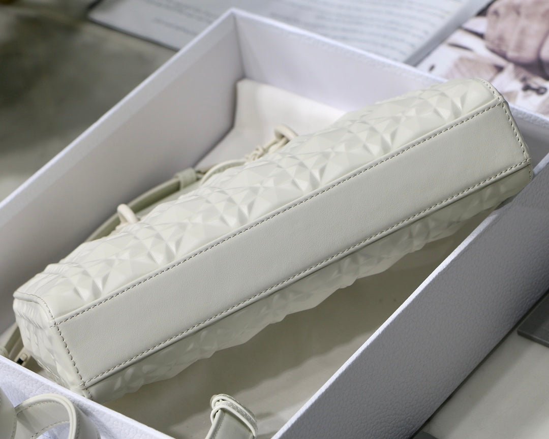 Christian Dior Lady D-Joy Bag 26cm White