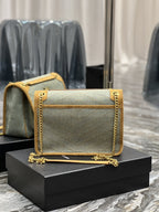 Saint Laurent Niki Medium Chain Bag In Canvas For Women 28cm YSL