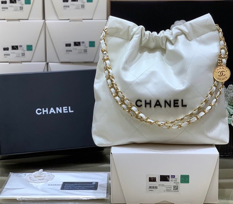 Chanel 22 Large Handbag 37cm White