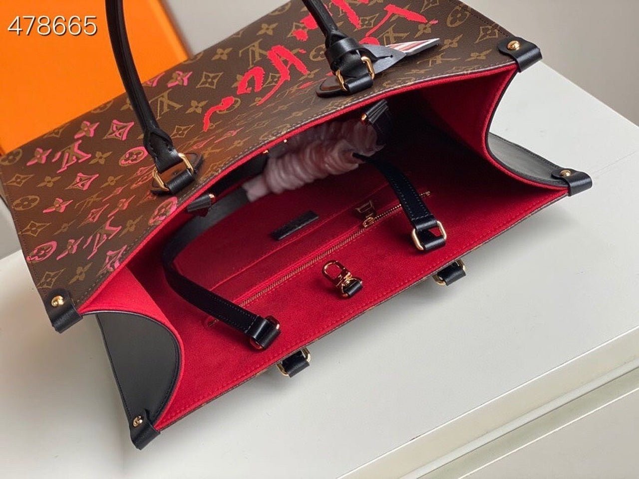 Louis Vuitton x Urs Fischer OnTheGo Bag 34cm Monogram Canvas Spring/Summer Collection M45119 Brown