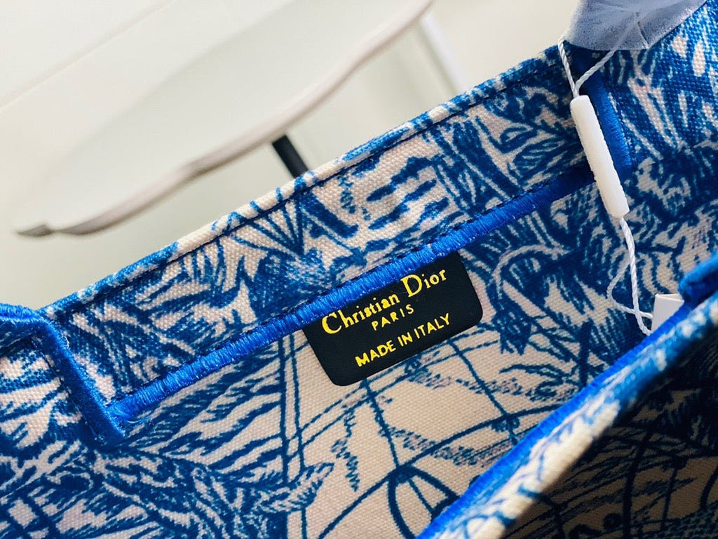 Christina Dior Book Tote Blue Bag 42 cm