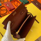 Hermes Kelly Wallet To Go Woc Epsom Wine For Women, Women’s Wallet 8.3in/21cm