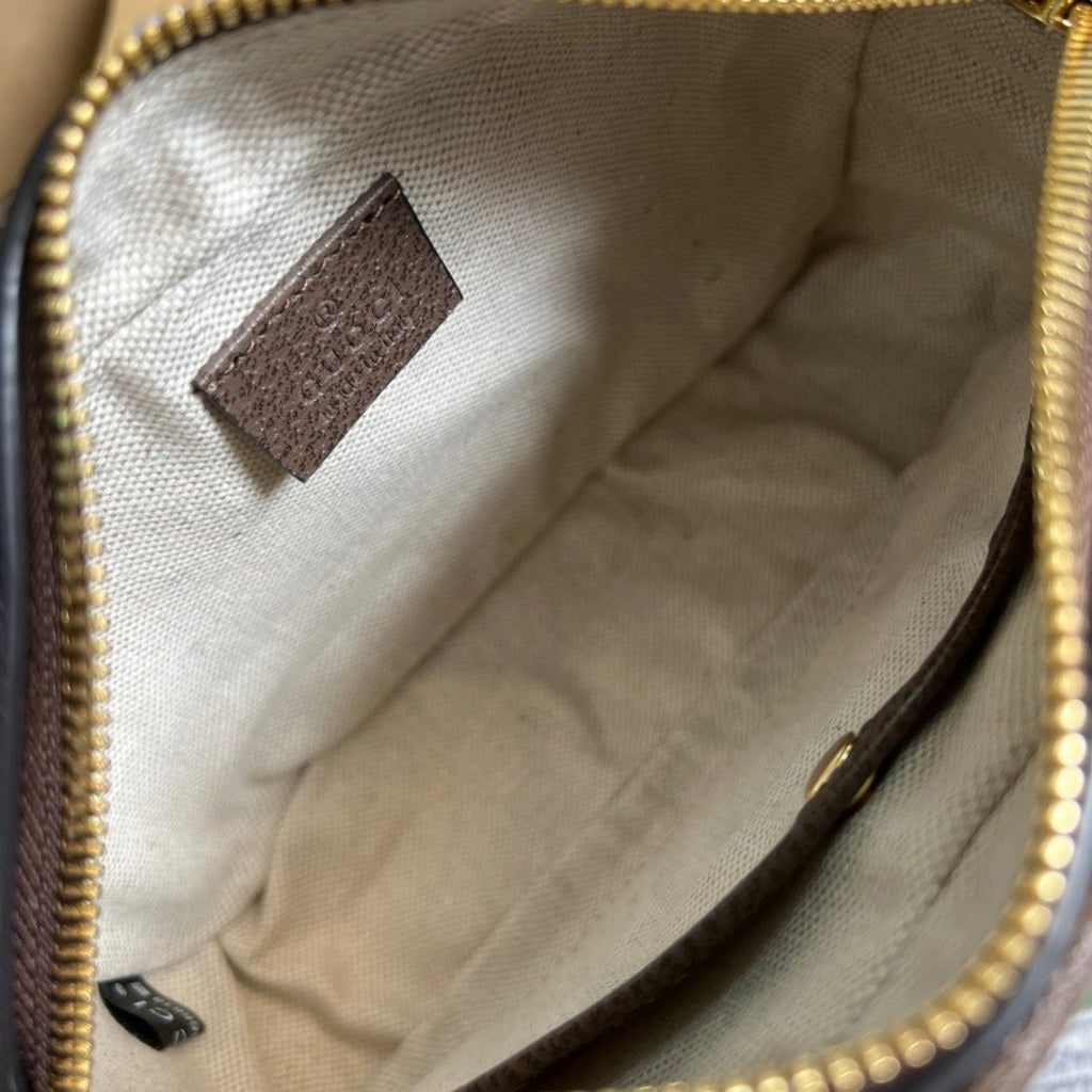 Gucci Jumbo GG Mini Bag Camel And Ebony Jumbo GG Canvas For Women 8.9in/22.5cm