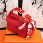 Hermes Bride A Brac Case Red Bag For Women, Women’s Handbags, Shoulder Bags 9.8in/25cm