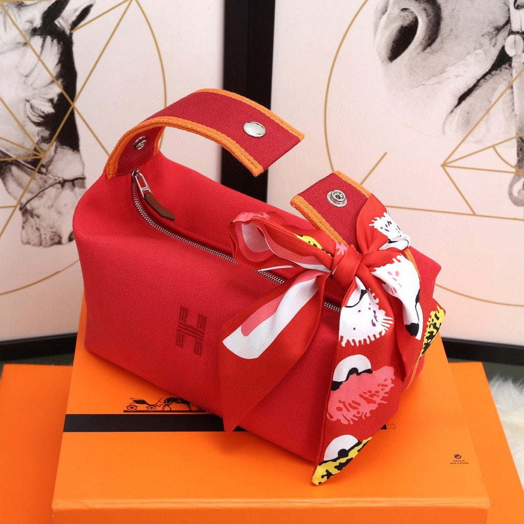 Hermes Bride A Brac Case Red Bag For Women, Women’s Handbags, Shoulder Bags 9.8in/25cm