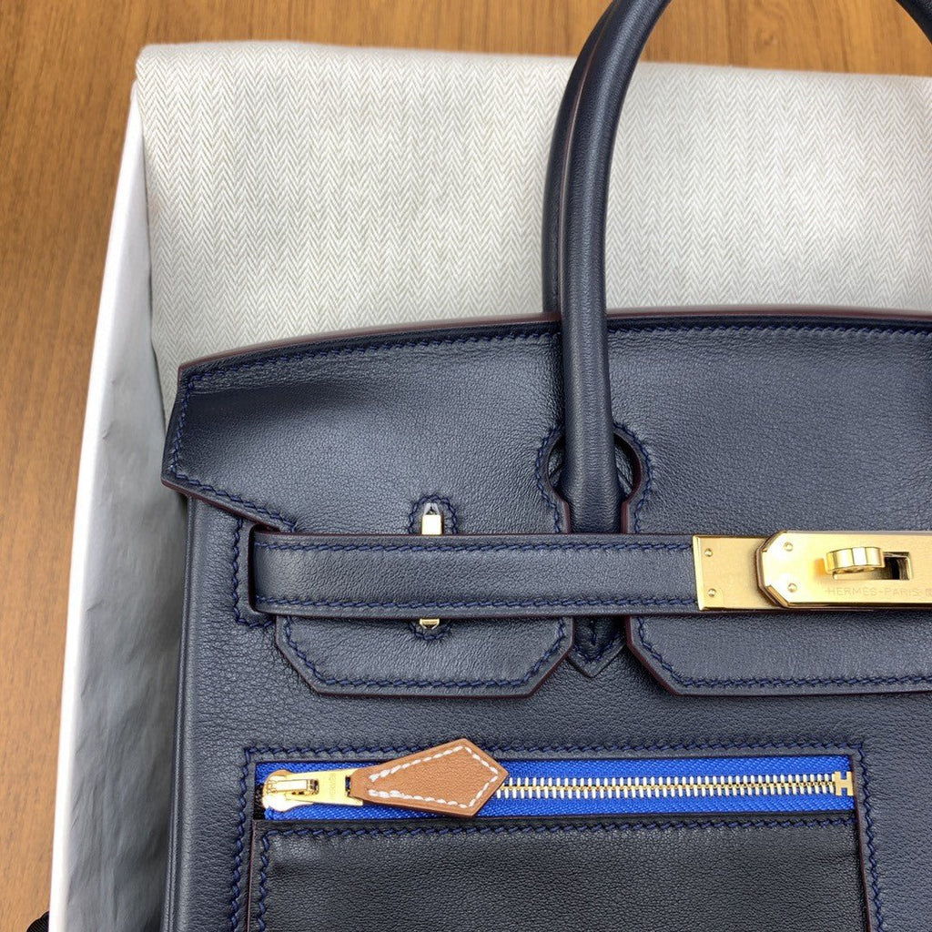 Hermes Birkin Colormatic Bag 30 Navy Blue, Gold Toned Hardware Bag For Women, Women’s Handbags, Shoulder Bags 11.8in/30cm