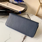 Louis Vuitton Taurillon Clutch Wallet 20cm Blue