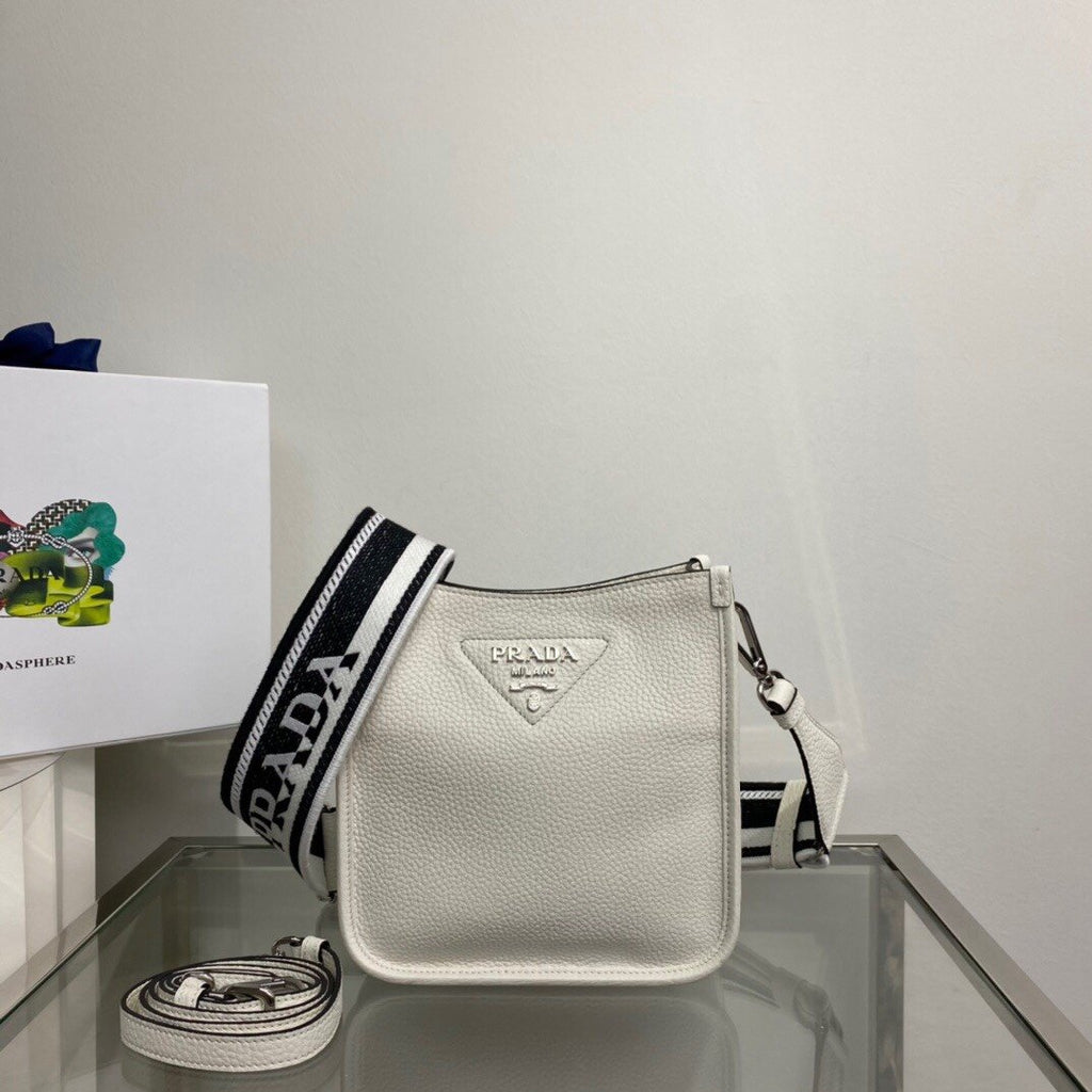 Prada Mini Shoulder Bag White For Women, Women’s Bags 7.9in/20cm