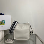 Prada Mini Shoulder Bag White For Women, Women’s Bags 7.9in/20cm