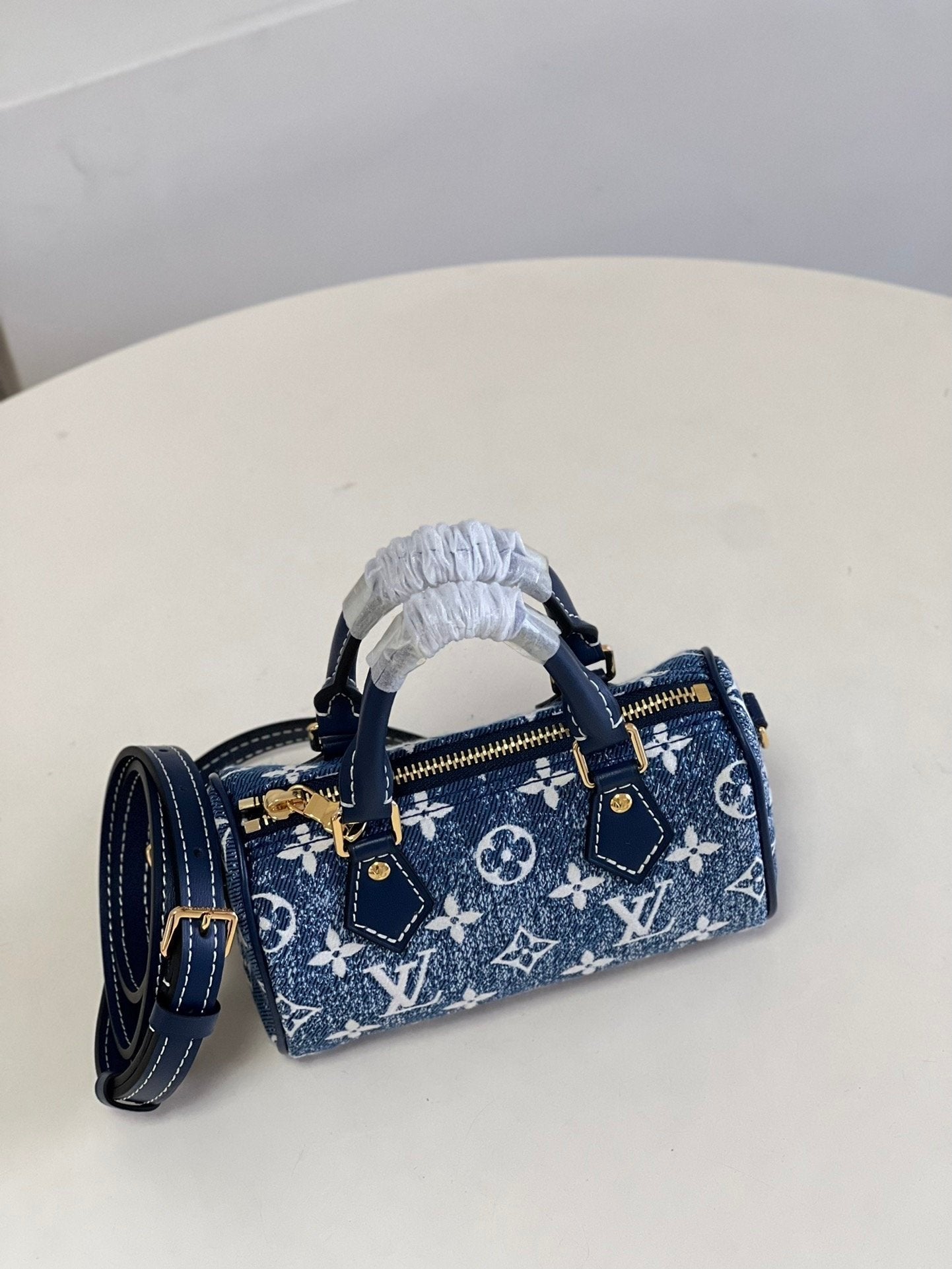 Louis Vuitton Nano Speedy in Monogram 16cm Blue