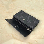 Louis Vuitton Monogram Wallet 18cm Black