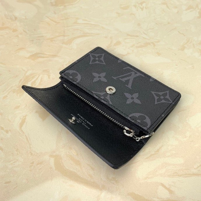 Louis Vuitton Monogram Wallet 18cm Black