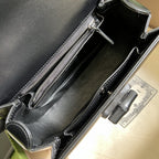 Gucci Bamboo 1947 Small Top Handle Bag Black For Women 8.3in/21cm
