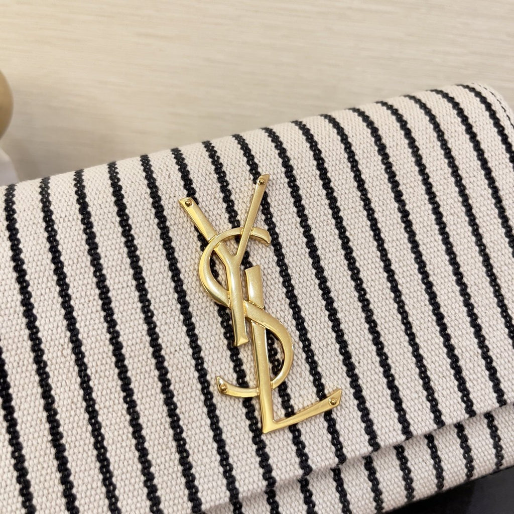 Saint Laurent Kate Small Chain Bag In Canvas For Women 20cm YSL 469390FAACG9583