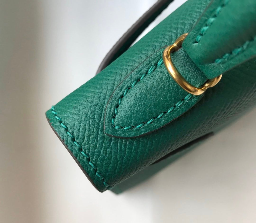 Hermes Kelly 19 Green With Gold Toned Hardware Bag For Women, Women’s Handbags, Shoulder Bags 7.5in/19cm