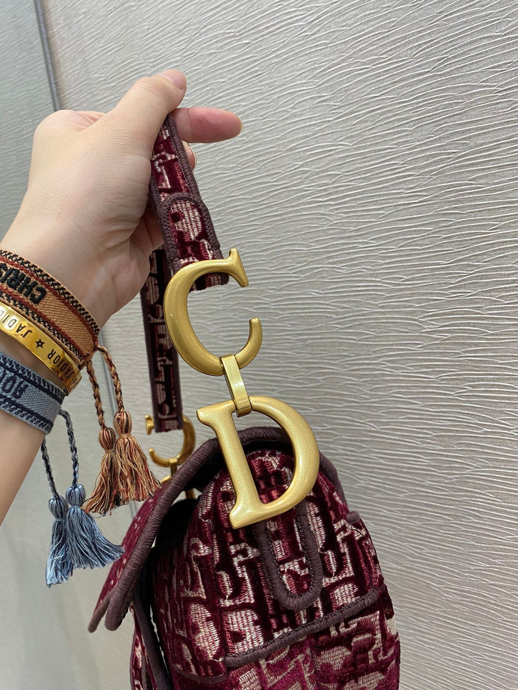 Christian Dior Red Saddle Bag 25cm