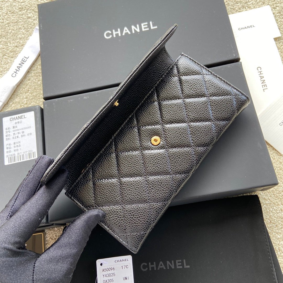 CO-CO Chanel Long Flap Wallet 19cm