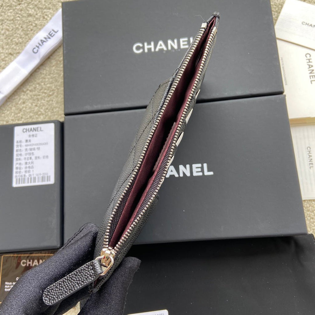 CO-CO Chanel Phone Wallet & Card Holder With Silver Hardware 20cm
