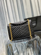 Saint Laurent College Large Chain Bag With Gold Hardware 32cm