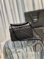 Saint Laurent College Medium Chain Bag With Black Hardware 24cm
