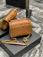 Saint Laurent College Medium Chain Bag With Gold Hardware 24cm