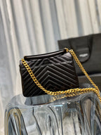Saint Laurent College Medium Chain Bag With Gold Hardware 24cm