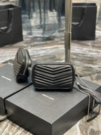 Saint Laurent Lou Mini Bag With Silver Hardware 18cm