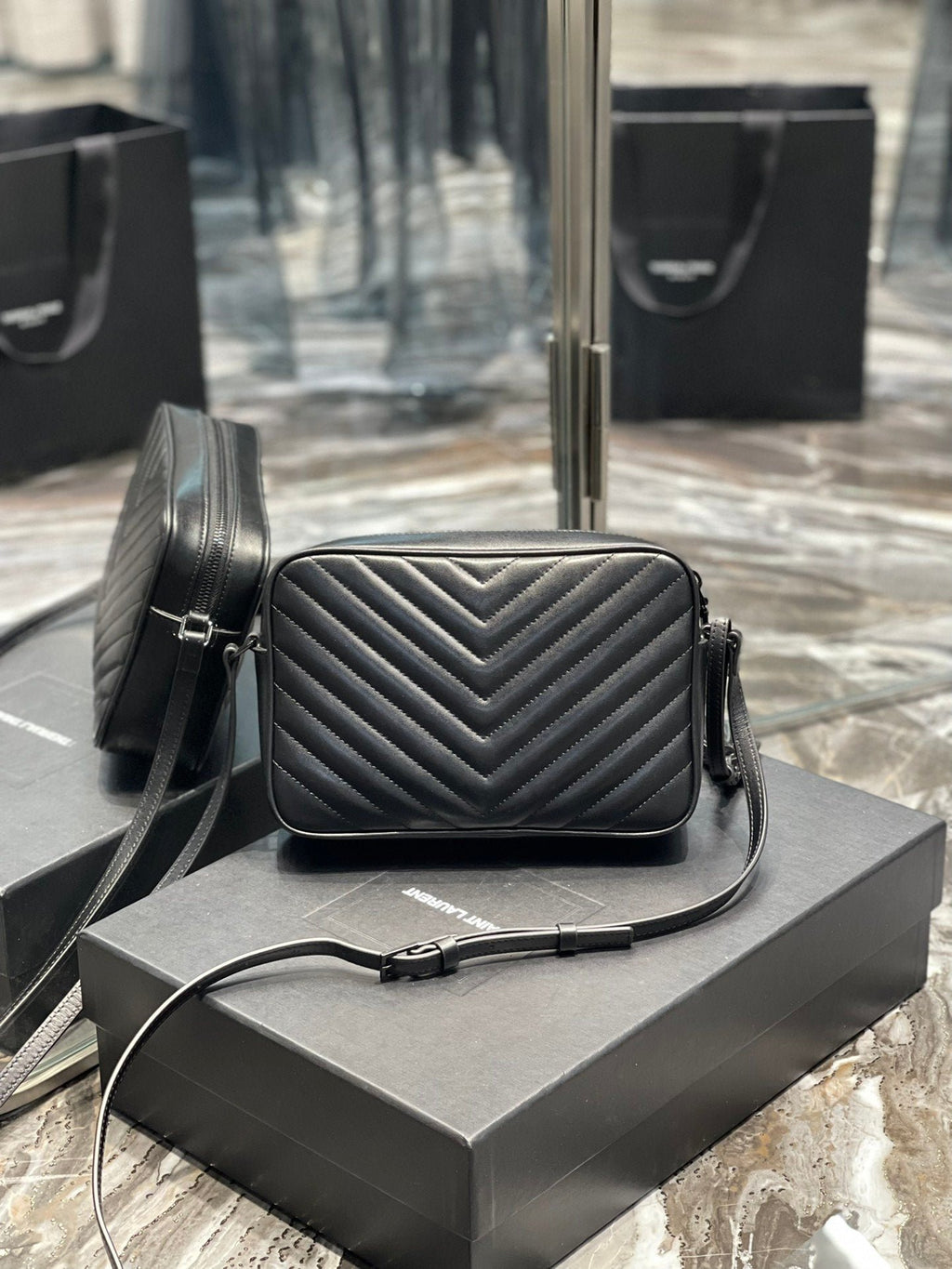 Saint Laurent Lou Camera Bag With Black Hardware 23cm