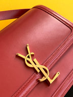 Saint Laurent Solferino Medium Satchel With Gold Hardware 23cm