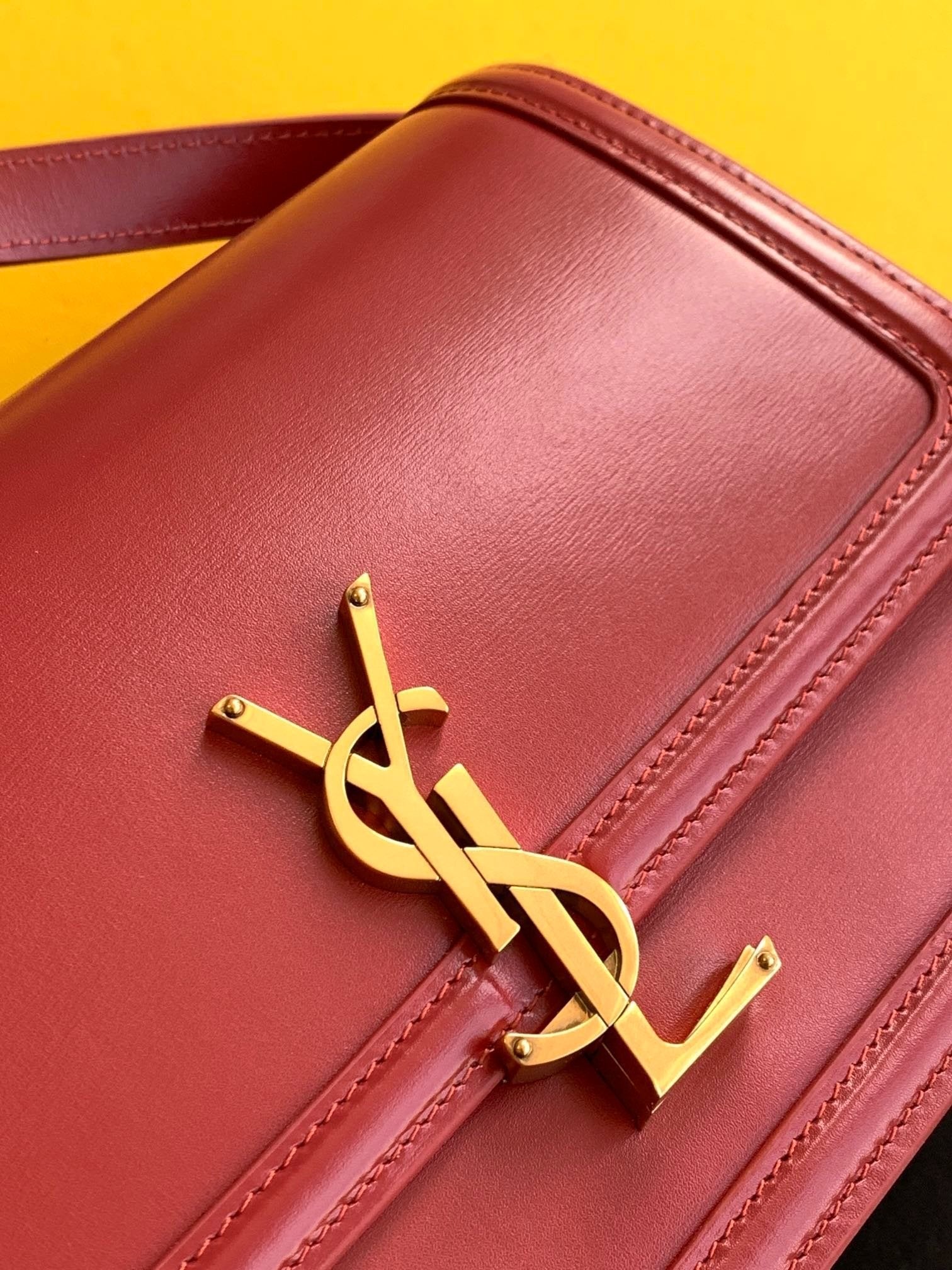 Saint Laurent Solferino Medium Satchel With Gold Hardware 23cm