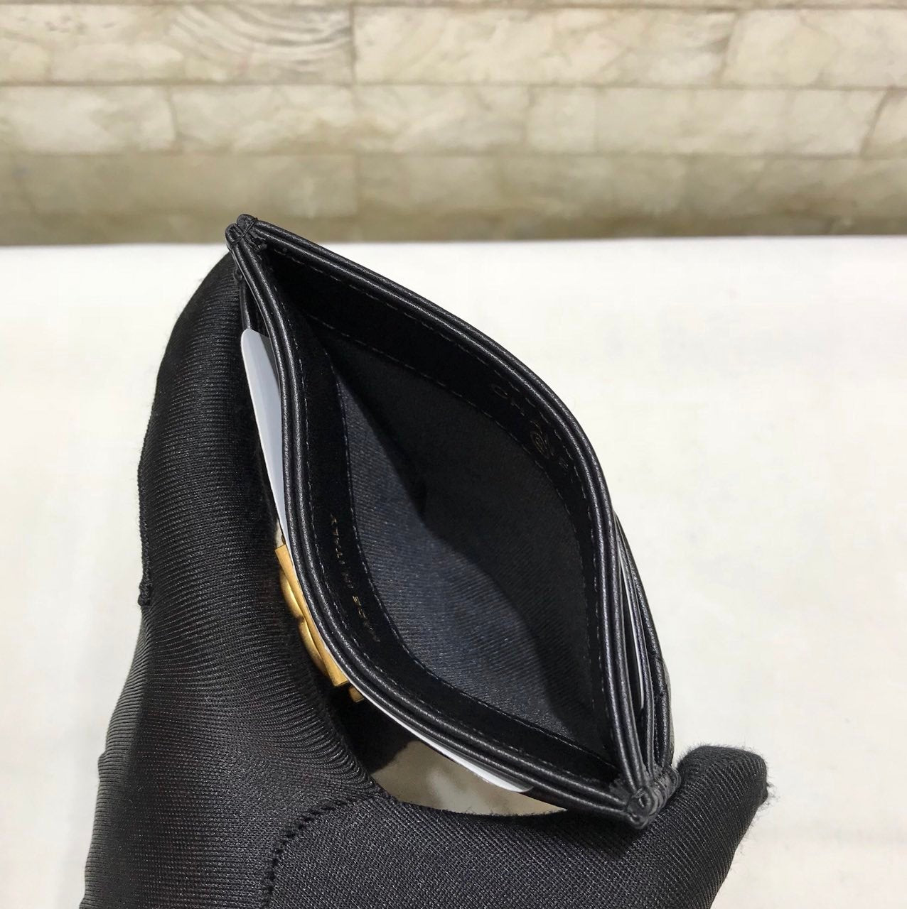 CO-CO Chanel Card Holder With Gold Hardware 11cm
