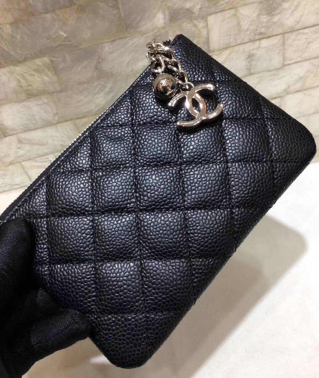 CO-CO Chanel Clutch With Silver Hardware 14cm