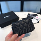 CO-CO Chanel Pocket Wallet With Silver Hardware 12cm