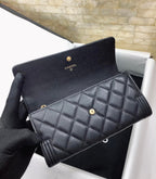 CO-CO Chanel Long Flap Wallet With Gold Hardware 20cm