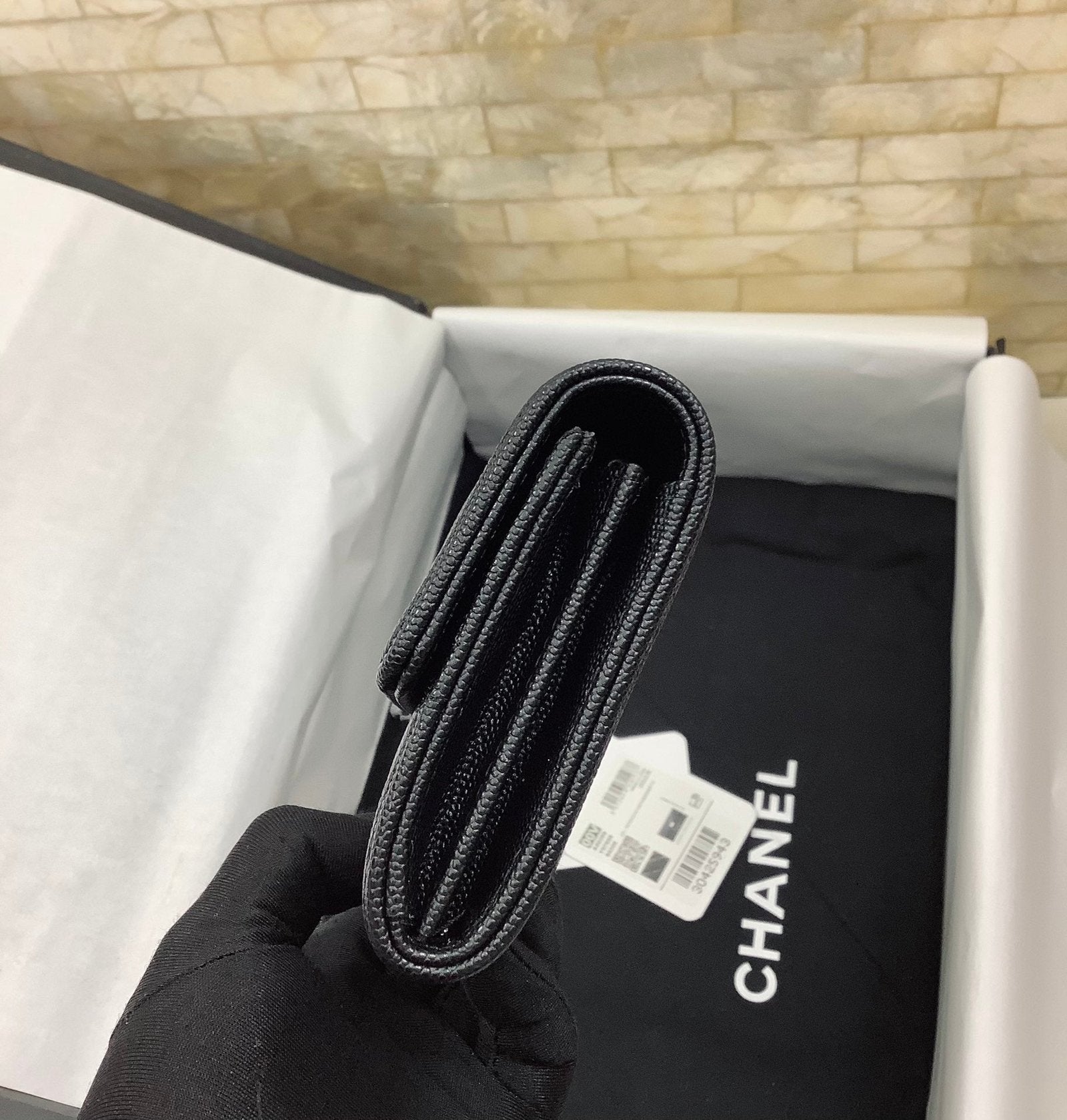 CO-CO Chanel Long Flap Wallet With Silver Hardware 20cm