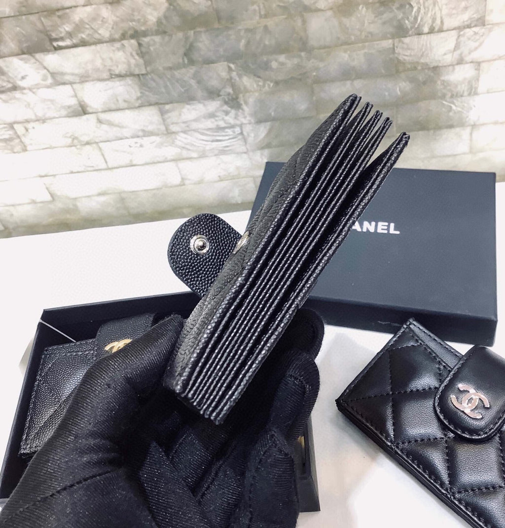 CO-CO Chanel Card Holder With Silver Hardware 10cm