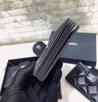 CO-CO Chanel Card Holder With Silver Hardware 10cm
