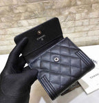 CO-CO Chanel Card Holder With Silver Hardware 12cm