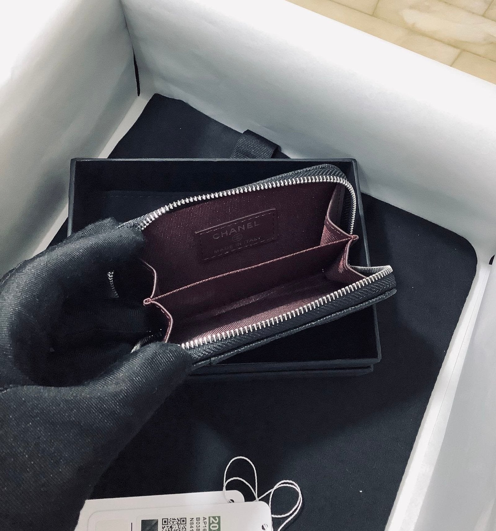 CO-CO Chanel Card Holder With Silver Hardware 11cm