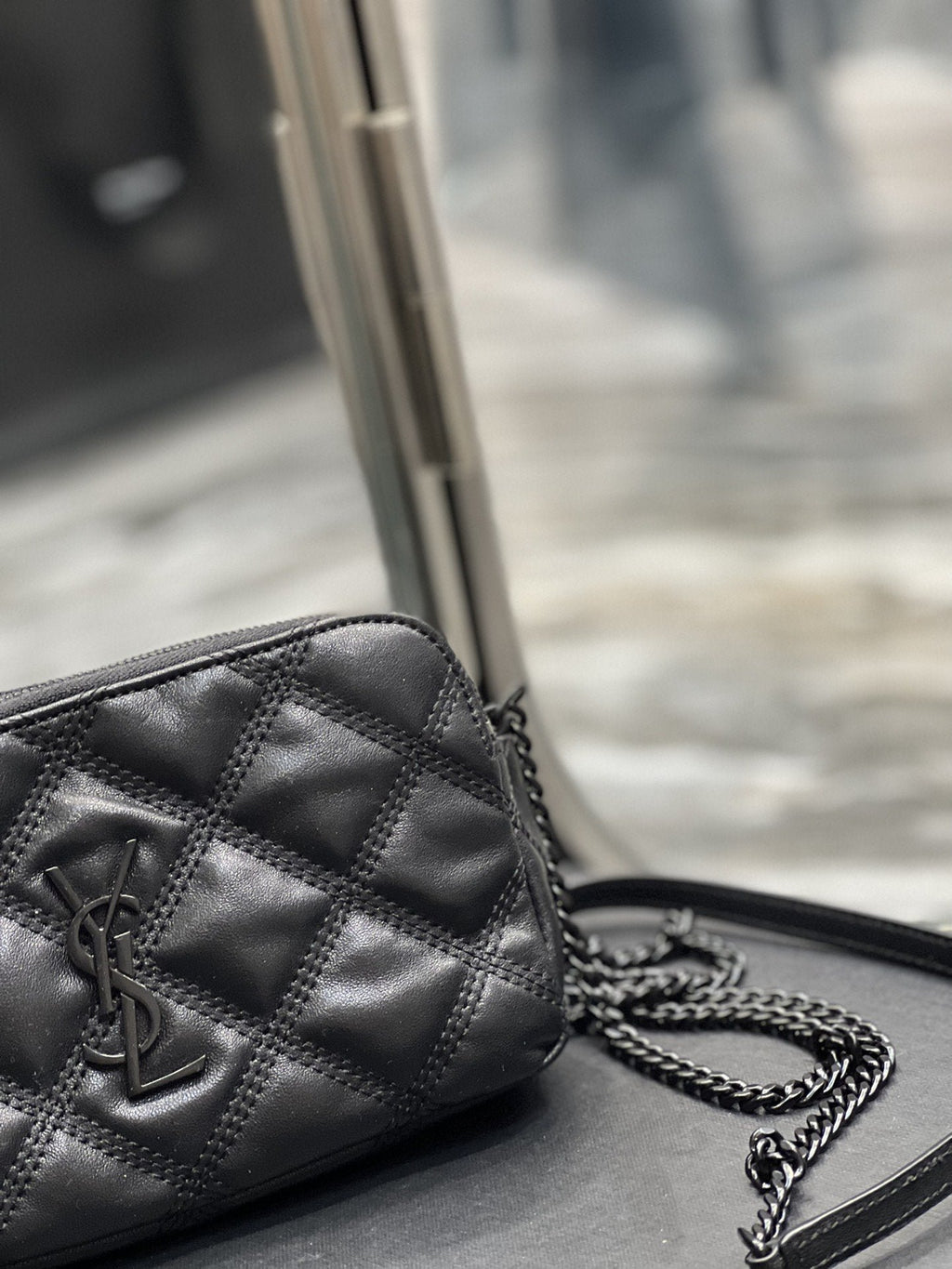 Saint Laurent Becky Double-Zip Pouch 19cm