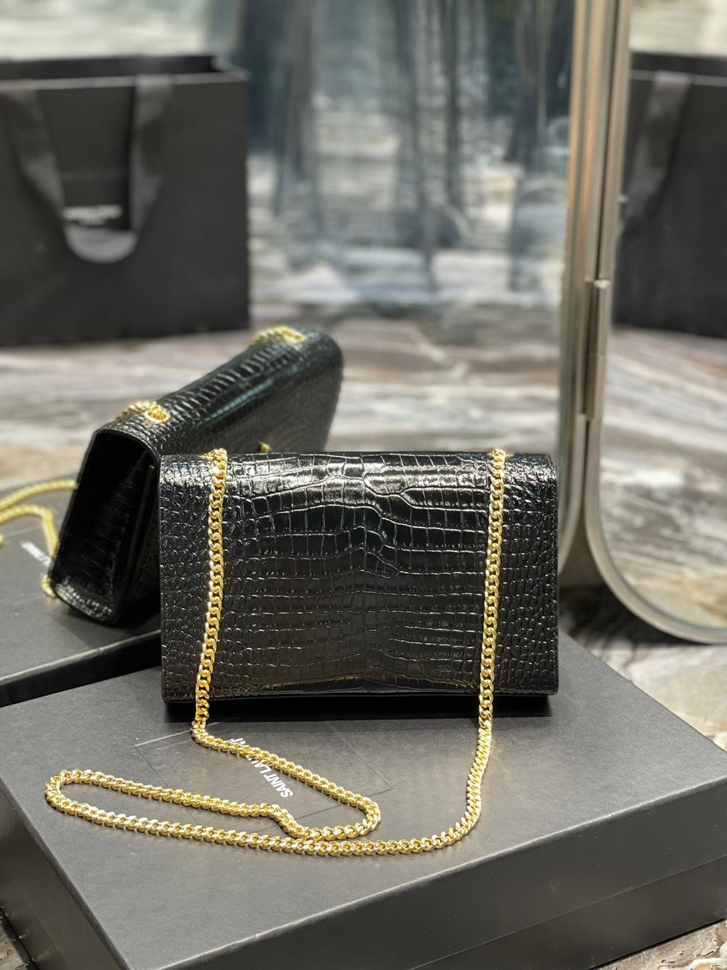 Saint Laurent Kata Medium Chain Bag With Tassel 24cm